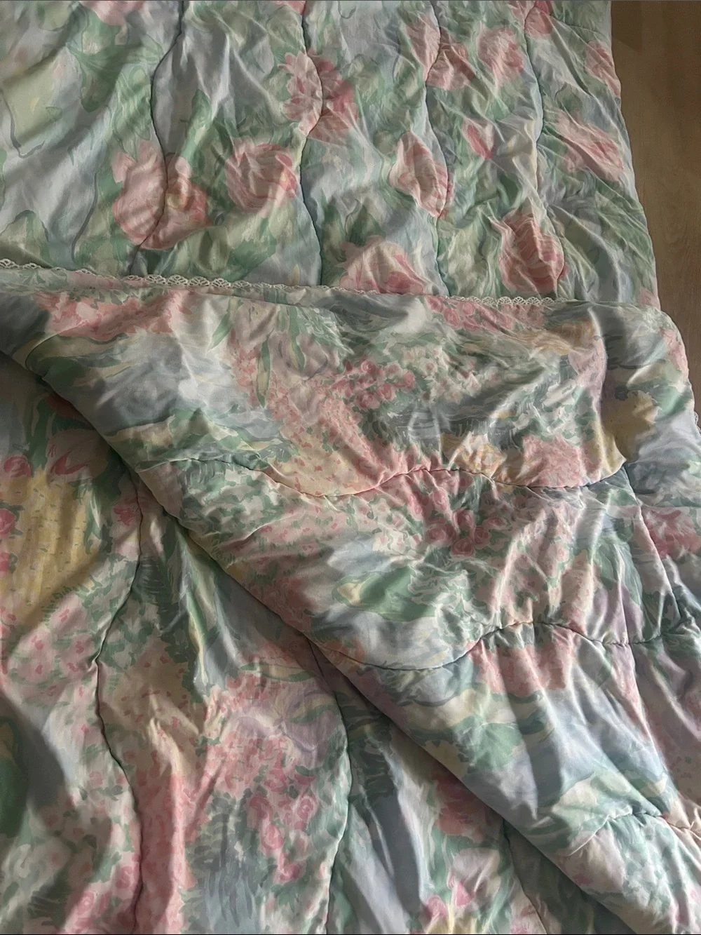 🪻Vintage Martex Atelier Monet Water Lilies Comforter reversible F/Q Comforter